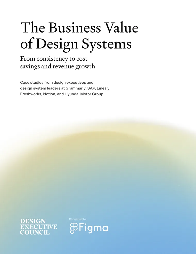 The Business Value of Design Systems — report cover
