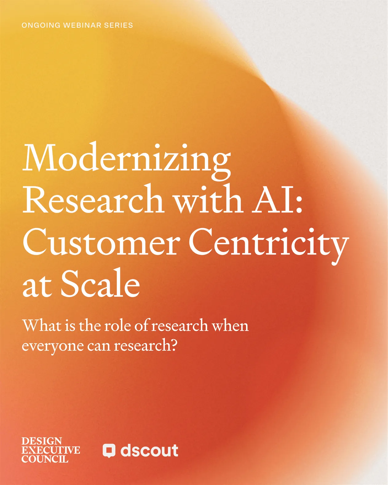 Cover of the 'Modernizing Research with AI' webinar series